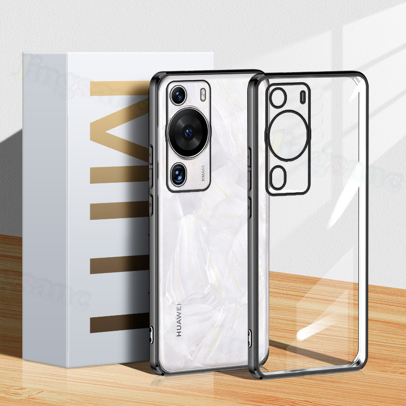 HP Huawei P60 Pro/Huawei P60 เคสโทรศัพท์ซิลิโคนอ่อนนุ่ม TPU Electroplating เลนส์ใสป้องกันปกหลัง Huaw