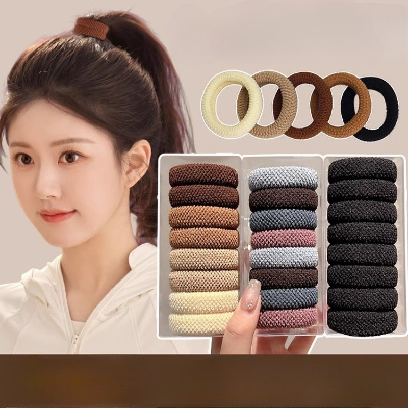 8 ชิ ้ นแฟชั ่ นเกาหลีผมหางม ้ าสูงเชือกยางรัดผมความยืดหยุ ่ นสูงและทนทานเชือกผม Headwear