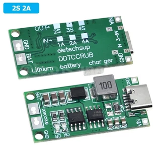 2S/3S/4S 2A โมดูลชาร์จแบตเตอรี่ Type C แบบเทอมินอล/ไม่มีเทอมินอล Lithium-ion Battery Charging Board USB Type-C แบตเตอ...