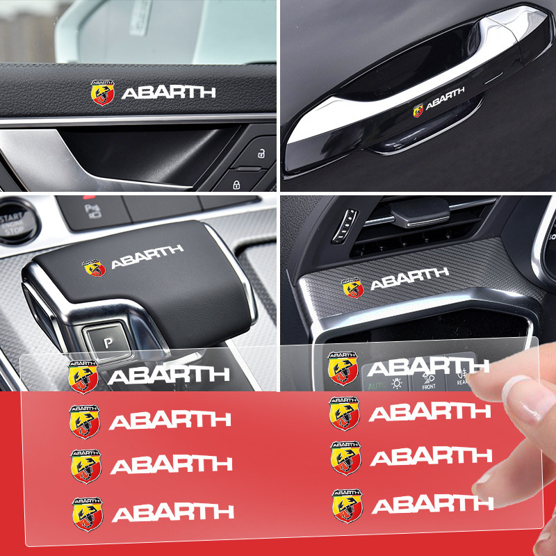 5/10pcs Universal 3D รถรถจักรยานยนต์ป้ายสติกเกอร์รูปลอกตกแต่งสําหรับ Abarth 695 500 Competizione 124