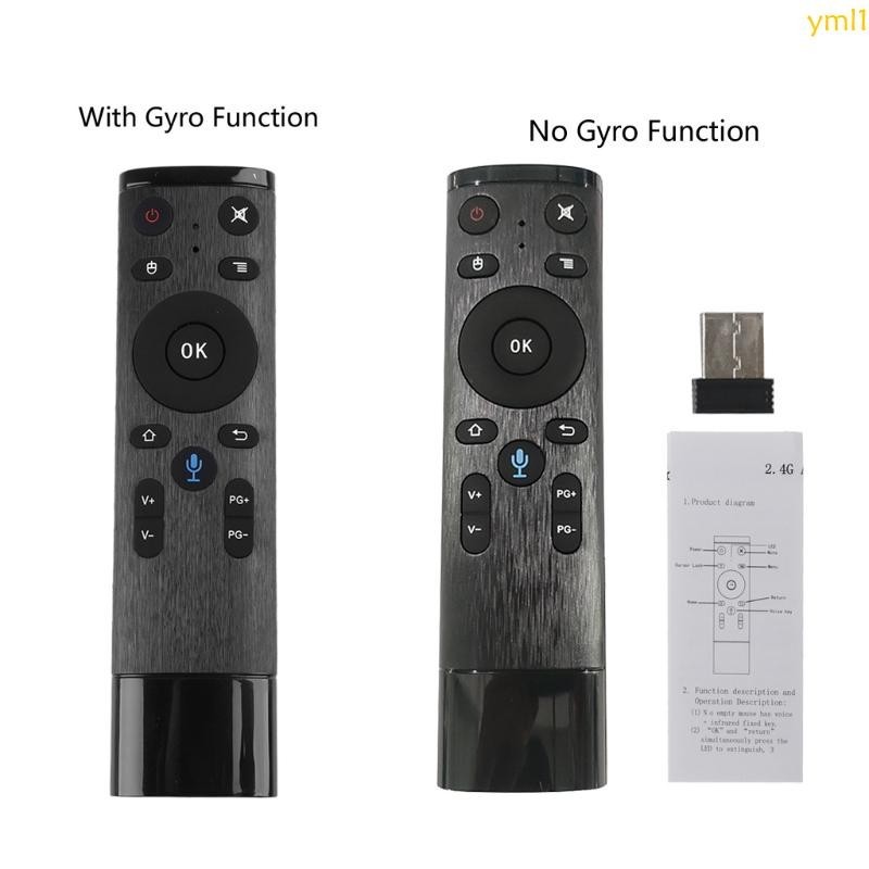 Yml1 Q5 Air Mouse รีโมทคอนโทรลที ่ รองรับบลูทูธสําหรับสมาร ์ ททีวี Android TV Box 2 4G IPTV Voice รี