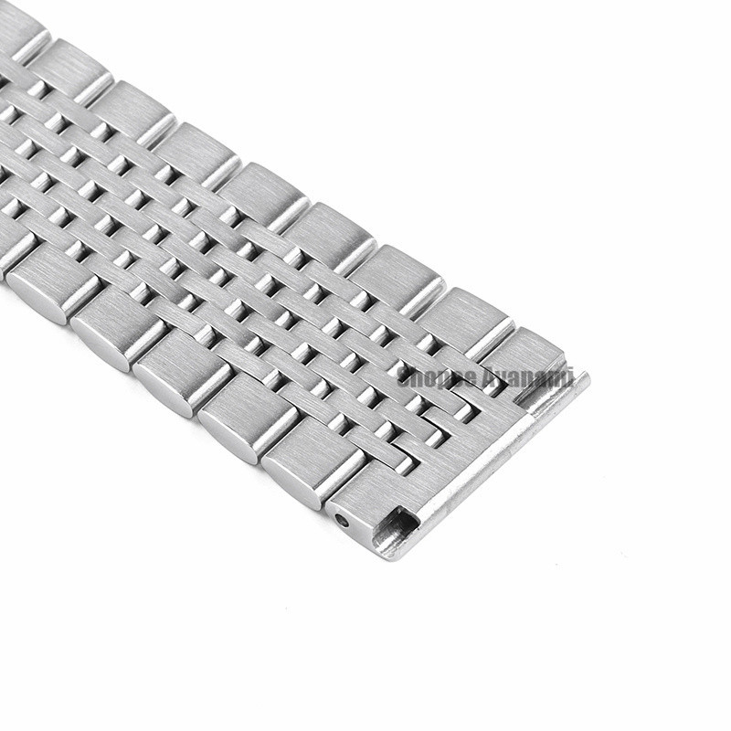 ปลายโค ้ งสายนาฬิกาสแตนเลส 18 มม.20 มม.22 มม.Quick Release 9 bead Universal สร ้ อยข ้ อมือขัด Matte โลหะนาฬิกา Band