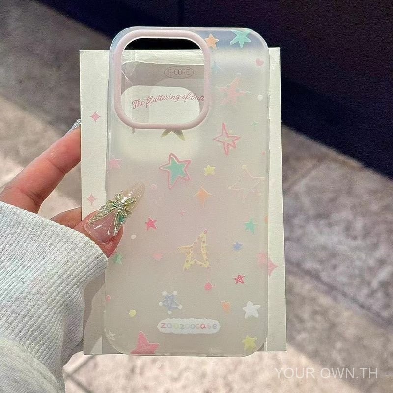 Graffiti Star iPhone14/15promax เคสโทรศัพท ์ 11 Matte xr/xs โปร ่ งใส 13/12pro เคสนุ ่ ม 8p YT33