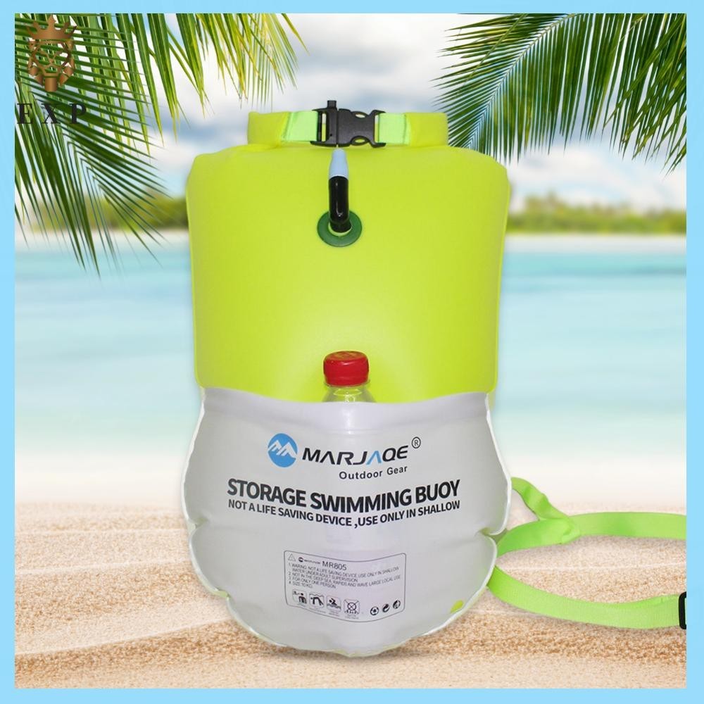 [explosion1.th] 20l Inflatable Open Swimming Buoy Tow Float Dry Bag with Waist Belt for Swimming