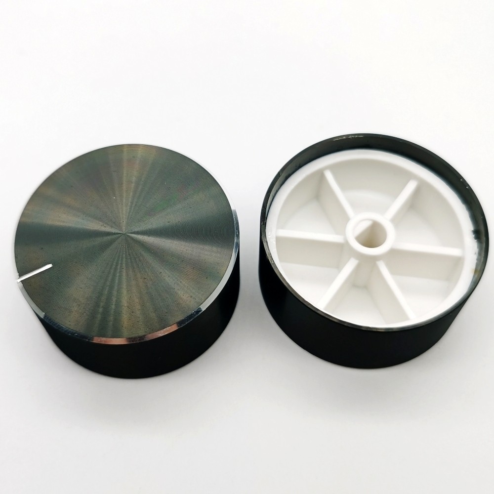 1pcs 40 * 19 มม.6 มม.D-แกนอลูมิเนียม Potentiometer ควบคุม Knob Volume Audio Encoder Knob หมวก 40X19 มม . ( dh☉ )