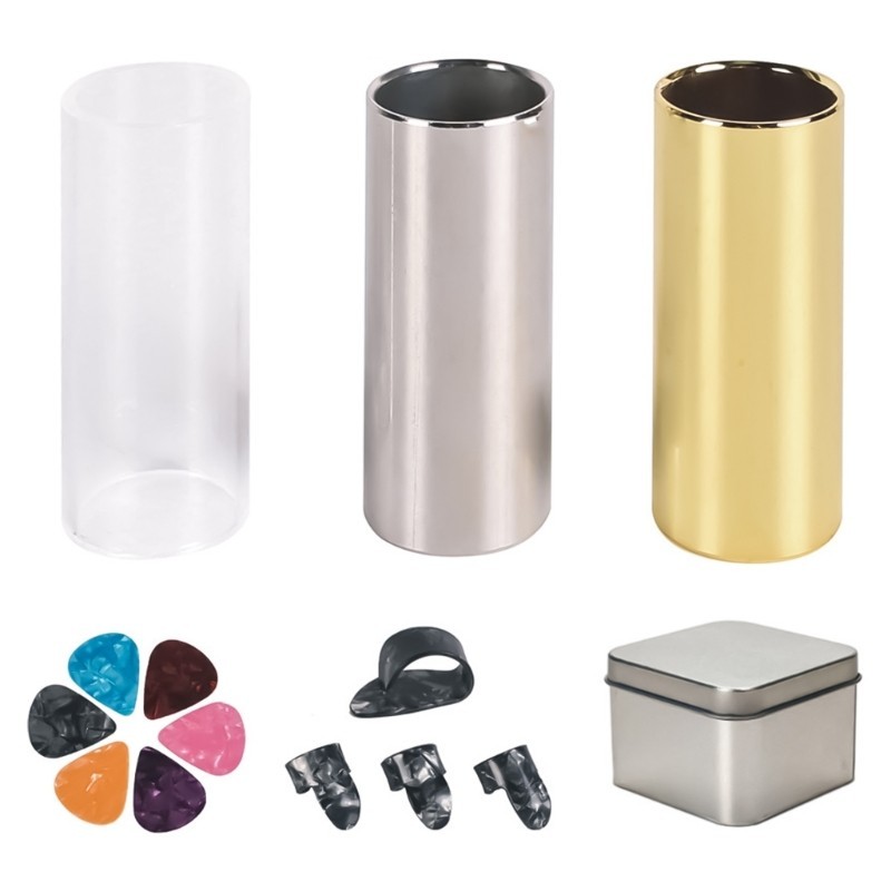 PCF * กีตาร์สไลด์สแตนเลสกีตาร์เบสสไลด์หลอดกีตาร์โทนอุปกรณ์เสริมสําหรับเบส Ukulele