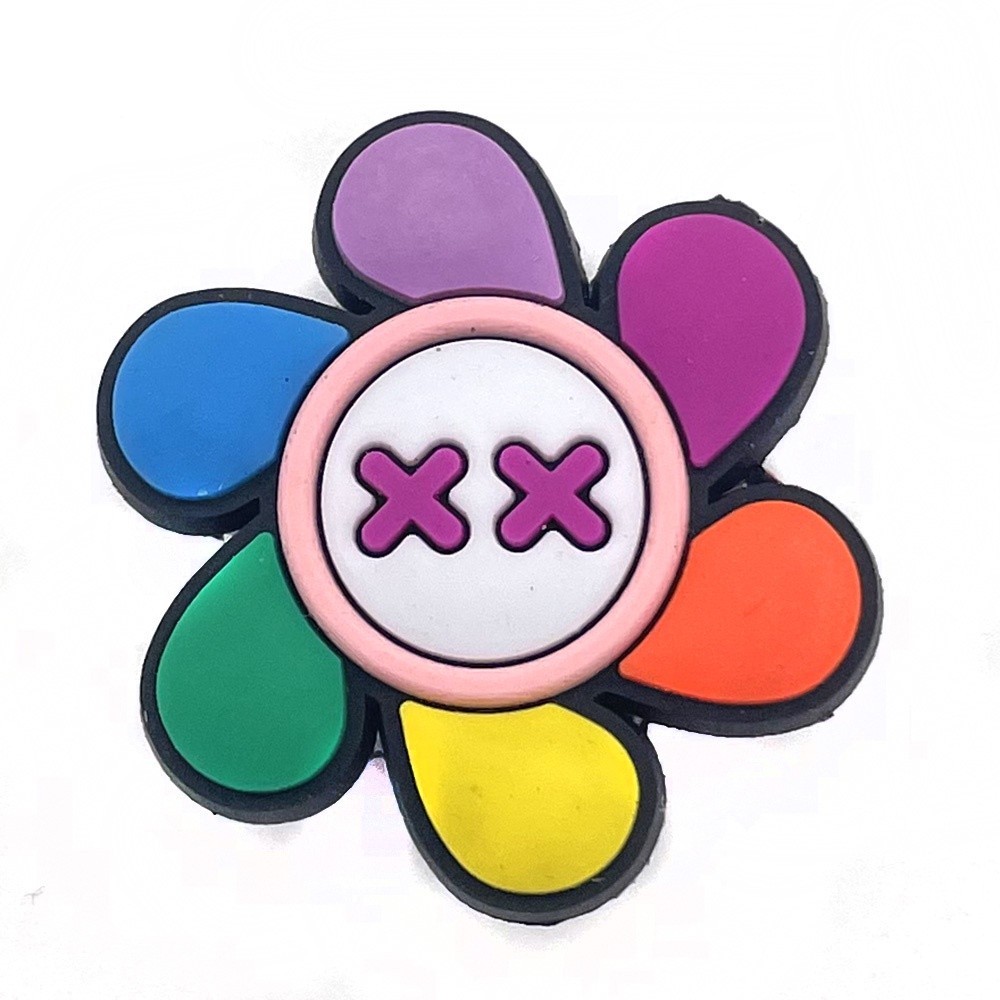 ลวดลายดอกไม้รูปแบบรองเท้าจี้ Pvc Hole Hole Decoration อุปกรณ์เสริมรองเท้าอุปกรณ์เสริมรองเท้า