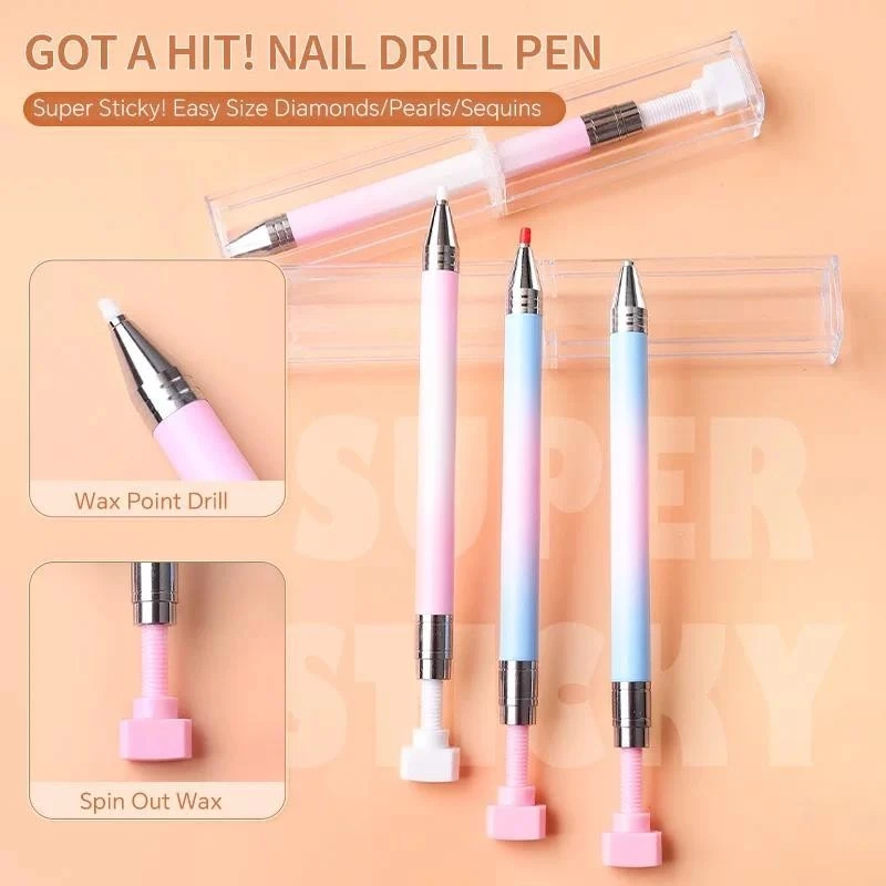 ใหม่ 6 ชิ้น/เซ็ตReusable Rhinestone Picker Dottingปากกาขี้ผึ้งดินสอสําหรับRhinestones Wax DottingปากกาเพชรPickerเล็บDottedเครื่องมือเล็บอุปกรณ์เสริม