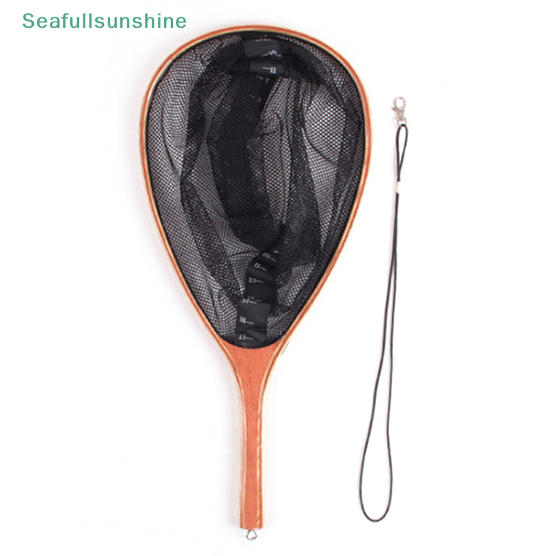 Seaf> Fly Fishing Landing Net ยางนุ่มตาข่ายเล็กหรือใหญ่ปลาเทราท์จับและปล่อยสุทธิไม่มีแม่เหล็กได้ดี