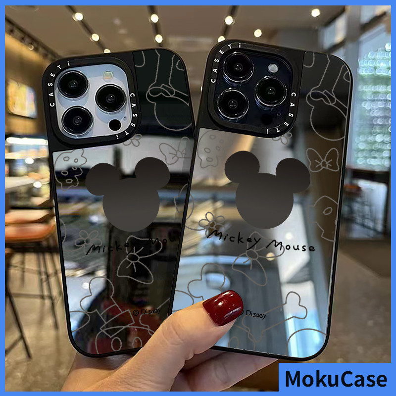 เคสไอโฟน16 15 14 13 12 11 Pro Max Case Case Disney Minnie Mickey Mouse กันกระแทก Mirror Compatible เคส iPhone 16PM,16Plus,X/XS, XR,7+,8Plus