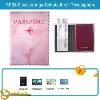 สติกเกอร์ปักปกหนังสือเดินทางและที่ใส่บัตรประจำตัว - กระเป๋าสตางค์ป้องกัน RFID กระเป๋า PUในสต็อก