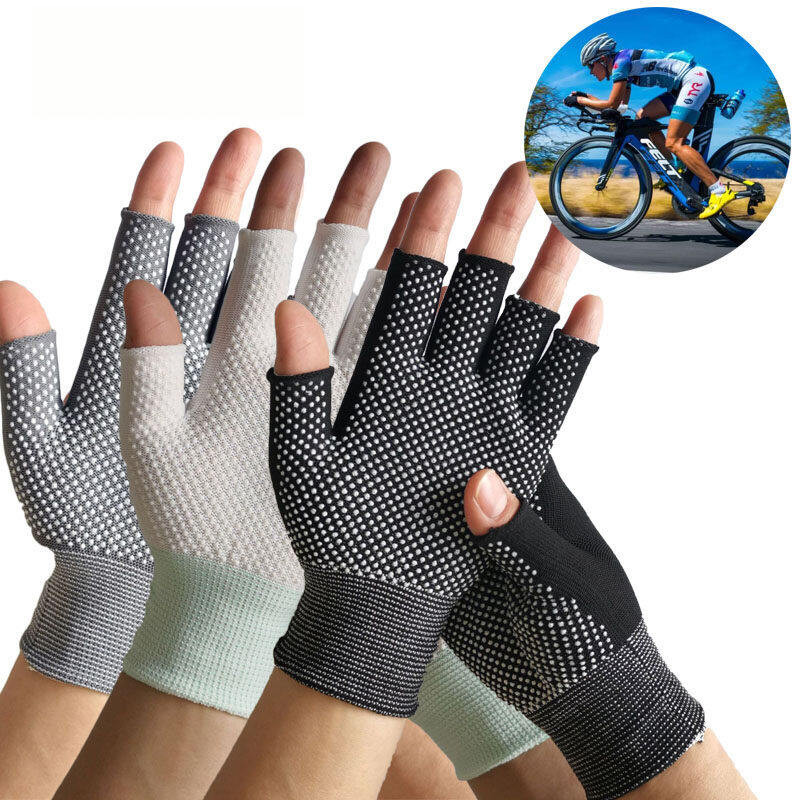 MOTUS 1Pair Outdoor Sports Anti-Slip Cycling Running Fishing Driving Gloves Touchscreen Nylon Two Finger GlovesforMen
