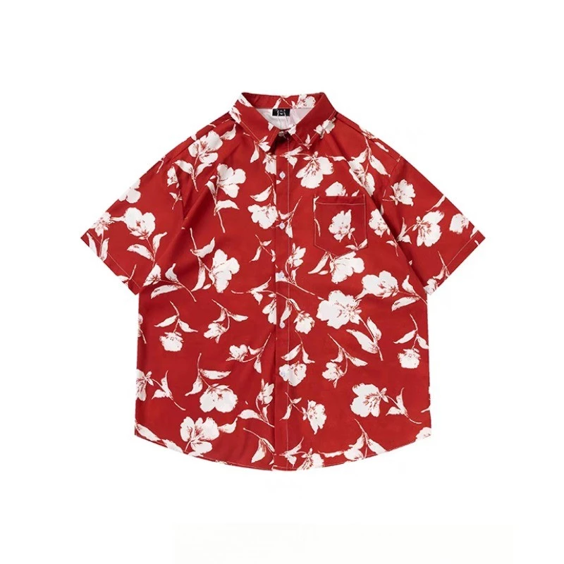เสื้อเชิ้ตแขนสั้น ปกฮาวาย ลายดอก ลายกราฟฟิก ผ้าไหมอิตาลี thumbnail 10