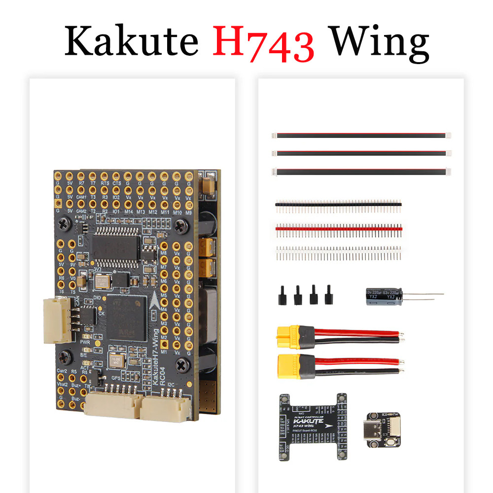 Holybro Kakute H743 Wing INAV Ardupilot Flight Controller 3-8S LIPO พร้อม M9N/M10N GPS สําหรับ RC เค