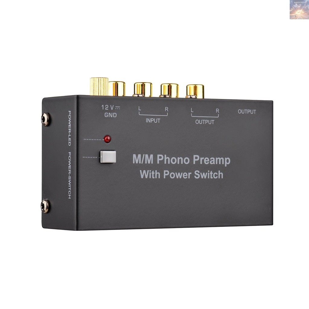 M/m Phono Preamp พร้อมสวิตช์ไฟ Phono Preamp ขนาดกะทัดรัดพิเศษ Turntable Preamp พร้อมอินเทอร์เฟซ RCA 