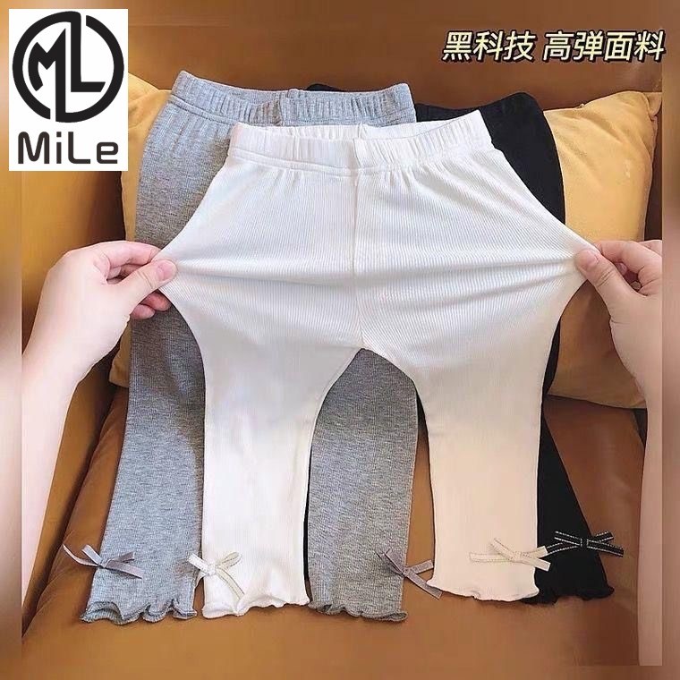 [ML] 80-130 ซม.เลกกิ้งเด็กบางฤดูใบไม้ผลิฤดูร้อนสไตล์ใหม่กางเกงลําลองเวอร์ชั่นเกาหลีแฟชั่นทุกการแข่งขันสวมใส่ด้านนอก