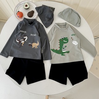 Boys' swimsuits Summer children's long sleeved sunscreen car…