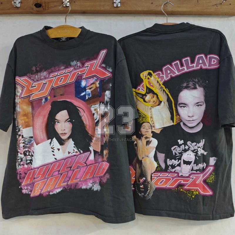 [ 23 ] BJORK OverSized the original Bootleg Bio Washed เสื้อวินเทจ เสื้อทัวร์ วงร๊อค  vintage shirt