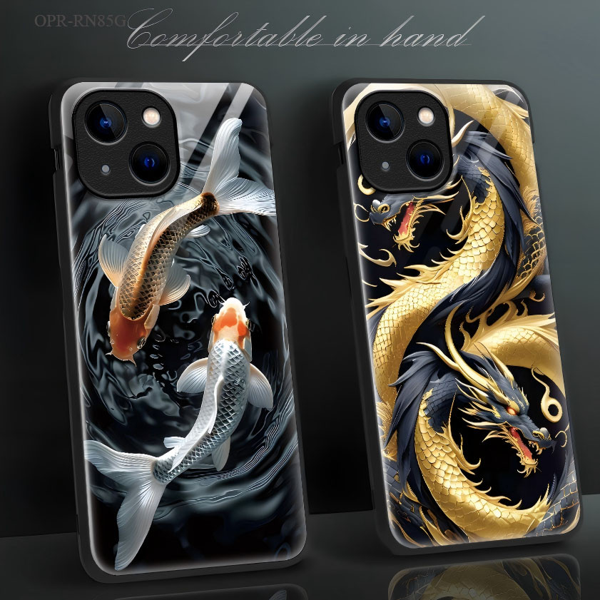 เคส For เคสแข็ง OPPO Reno 12 12F 11 11F 10 8 8T 8Z 7 7Z 6Z 6 5 4 2 4Z 2F F11 F9 F7 F5 Pro Youth 4G 5G ออปโป้ Glass BLK