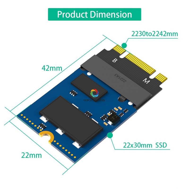 tracy_murray อะแดปเตอร์ขยาย คุณภาพสูง M.2 NVME M-Key B + M 2230 ถึง 2242 วงเล็บ SSD Soild Hard Disk Converter กรอบสําหรับคอมพิวเตอร์เดสก์ท็อป ราคา ถูกที่สุด ดีลบีเคเค แกลเลอรีภาพที่ 6