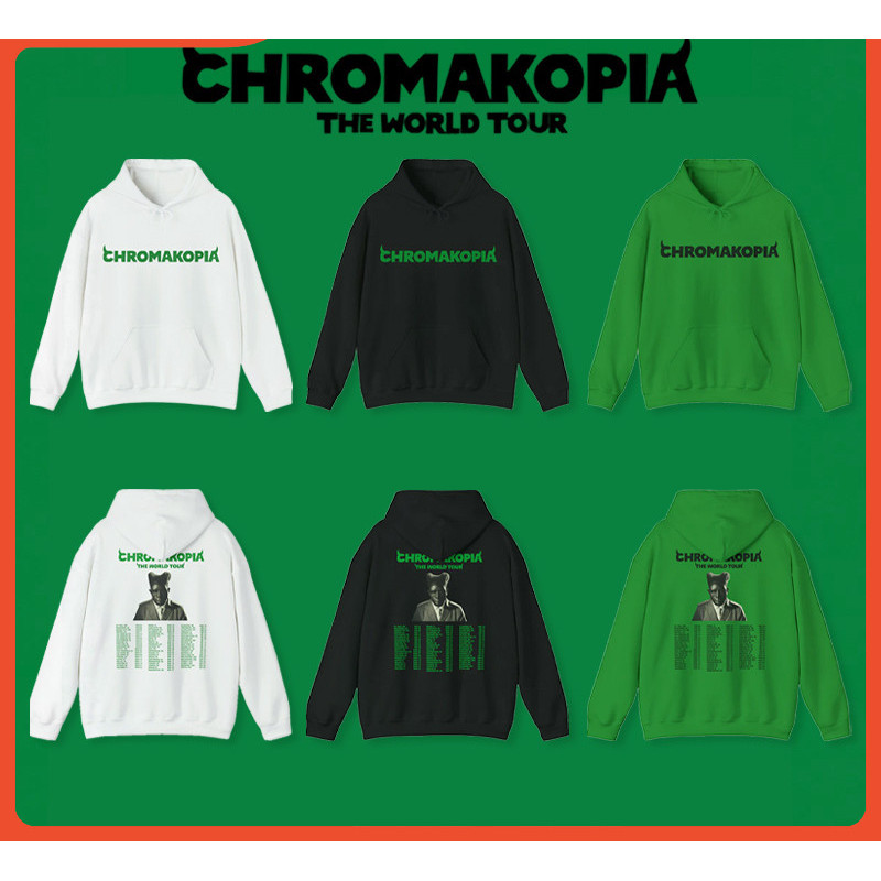🔥ผ้าฝ้าย Hoodie👕 เสื้อฮู้ด 2025 Tyler the Creator Chromacopia Tour Merch Hoodie Unisex Vintage  M-3XL