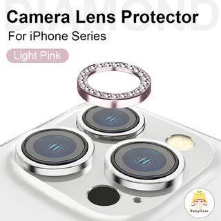 แฟชั่นเพชรเพชรต่อต้านรอยขีดข่วนเลนส์ฟิล์มอารมณ์ iPhone 13 11 16 12 15 14 Pro Max 14 15 Plus 16 Plus 13 MINI 12 MINI