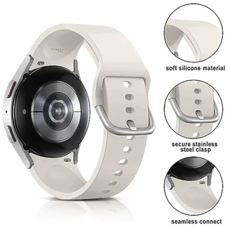 สายยางไม่มีช่องว for Smartwatch Samsung Galaxy Watch FE 7 6 5 4 44 มม. 40 มม. / 6 4 คลาสสิก / 5 LTE