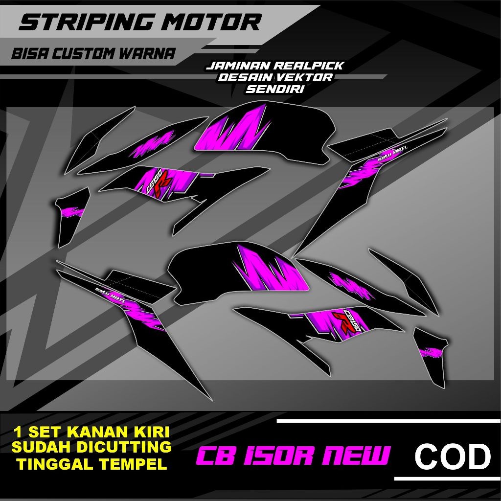 COOL MOTORCYCLE STRIPING สําหรับ HONDA CB 150R ใหม่ SIMPLE THEME 9 ใหม่ล่าสุด ALREADY CUT, JUST STIC