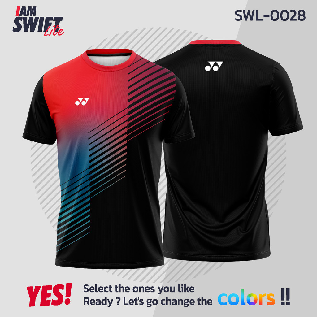 เสื้อยืดผู้ชาย YONEX แบดมินตันกีฬาวิ่ง Jersey แฟชั่นบูติกกีฬา Baju t เสื้อ leak Leisure หลวมขนาดรูปแบบ 3D พิมพ์กีฬาแขนสั้น 365