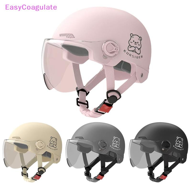 เช่น 1ชิ้นแบตเตอรี่รถจักรยานยนต์ฤดูร้อนสากลสี่ฤดูกาลป้องกันแสงแดดหมวกนิรภัยครึ่งหมวกกันน็อครถยนต์ไฟฟ้าหมวกกันน็อคผู้หญิง ได้