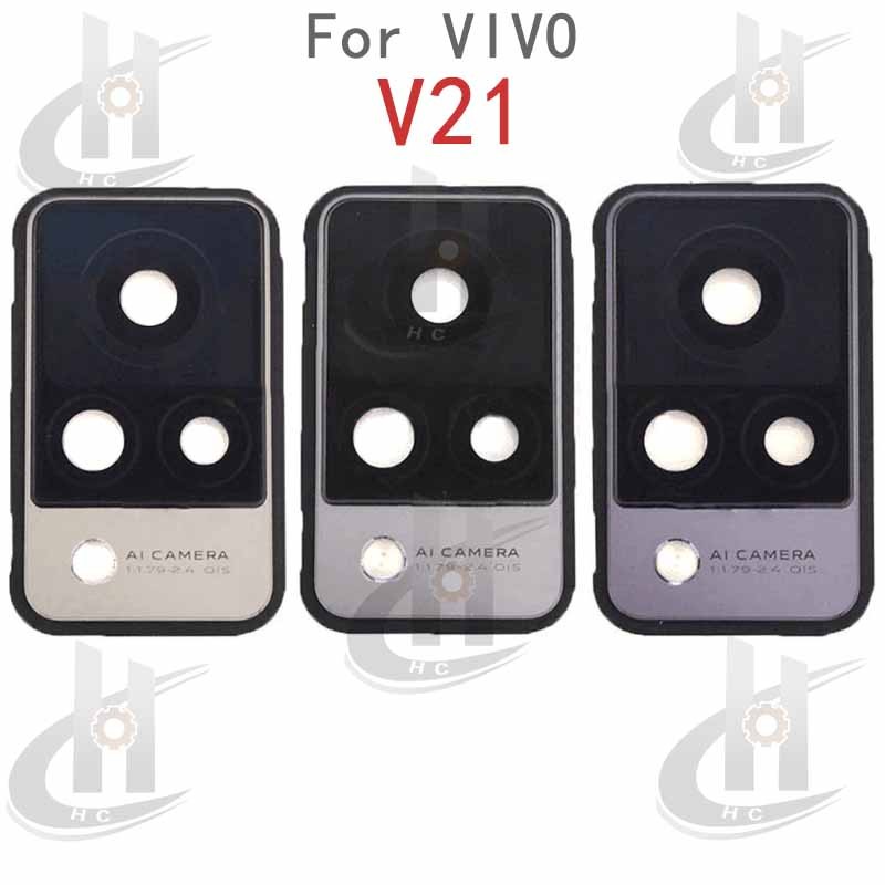 กล้องด้านหลังแหวนเลนส์ฝาครอบกรอบสําหรับ VIVO V21 / V21S / V21 5G V2066 V2108 V2050 อะไหล่ทดแทน