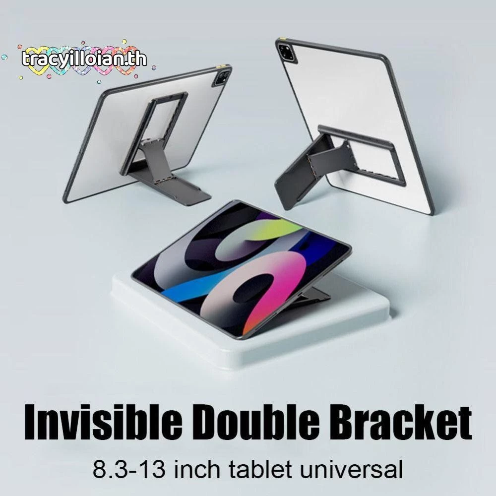 Tracyilloian E-Reader Bracket, ขาตั้งแท็บเล็ตเดสก์ท็อปแบบพับได้แบบพกพา, ขาตั้งปรับมุมที่มั่นคง ABS ที่สร้างสรรค์สําหรับ Universal