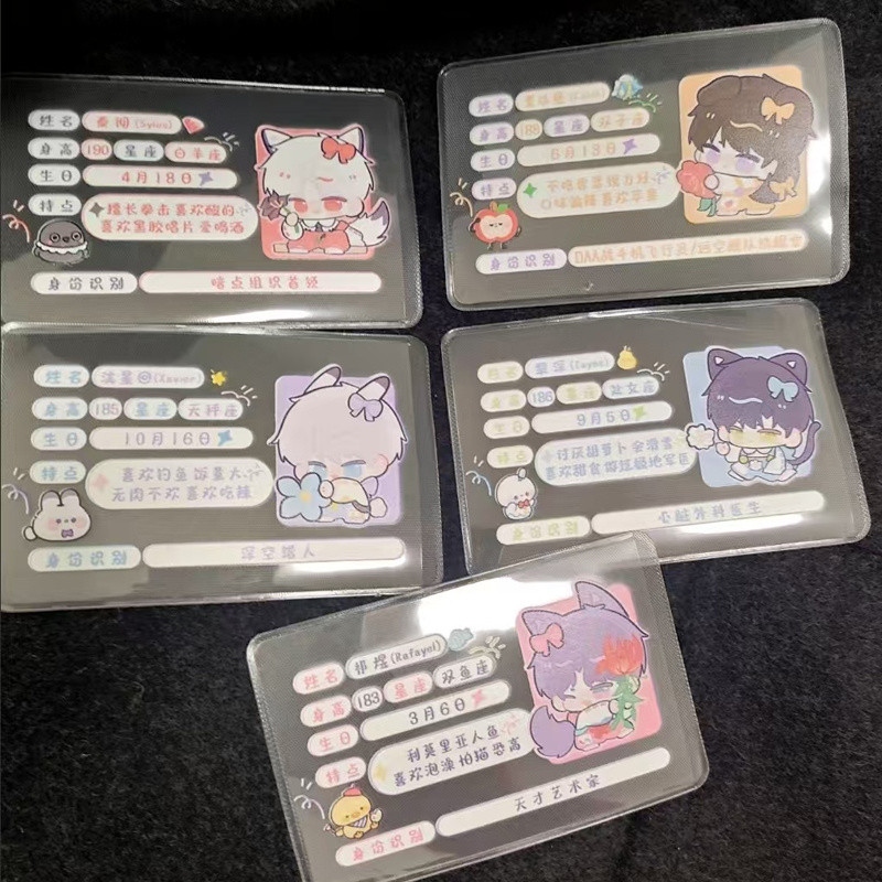 5 ชิ้น Love และ Deepspace ID Card Holder ธุรกิจบัตรเครดิต Protector กระเป๋า Xavier Zayne Rafayel ral