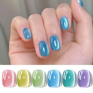 【Local】BORN PRETTY 6 ชิ้นฤดูใบไม้ผลิฤดูร้อนแมวตาแม่เหล็กเล็บเจลโปแลนด์ชุดสีชมพูสีฟ้าสีเขียวชุดเจลแม่เหล็ก
