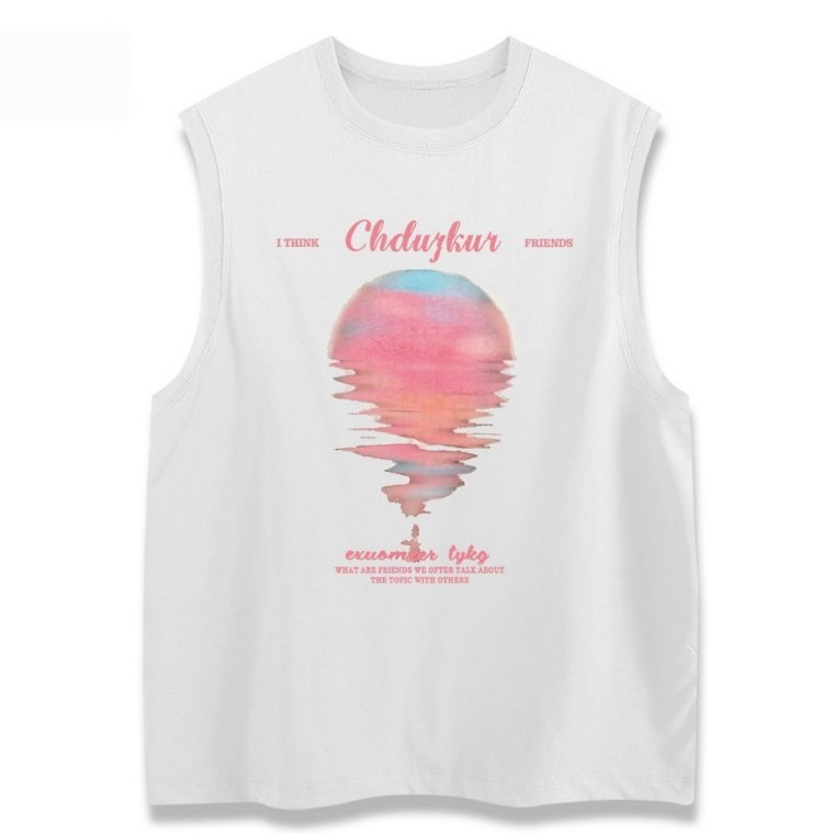 NEW เสื้อแขนกุดผู้หญิง สกรีนลายสวยๆ OP-1008