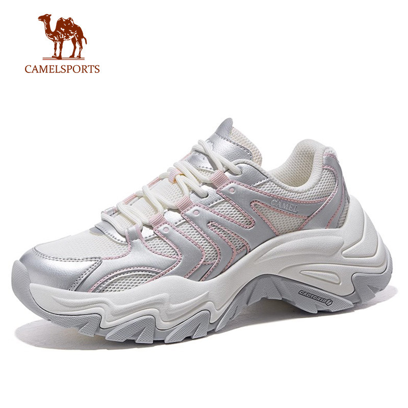 CAMEL SPORTS รองเท้าเดินป่ากลางแจ้งเพิ่มความสูงระบายอากาศลื่นกีฬาลําลอง