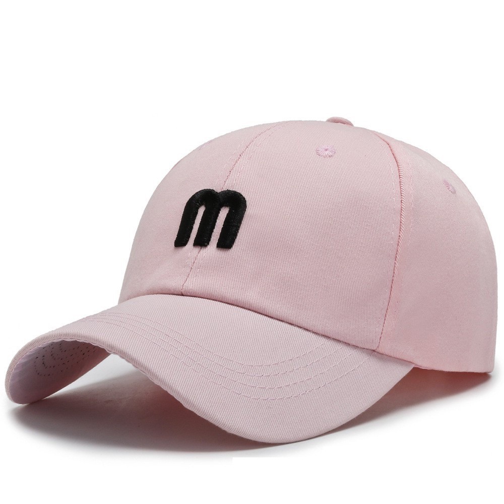 Cap Shop หมวกแก๊ปเบสบอล ปัก M (มี 7 สี)  หมวกกันแดด หมวกกีฬา