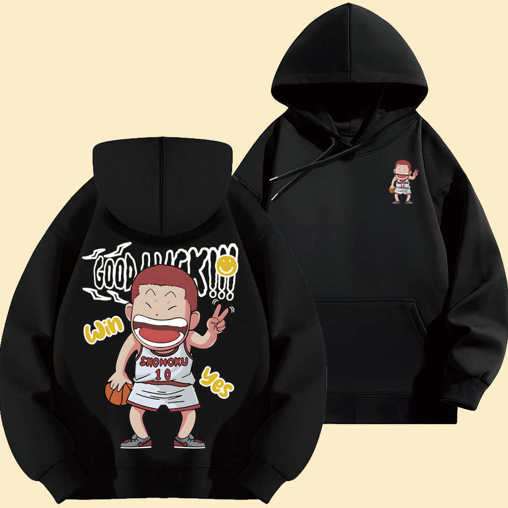 เสื้อสเวตเตอร์มีฮู้ด Slam Dunk Sakuragi Hanamichi Mitsui ปราสาท Kotobuki Ryota Sendō ผ้าพิมพ์ลายวัสดุเส้นใยโพลีเอสเตอร์