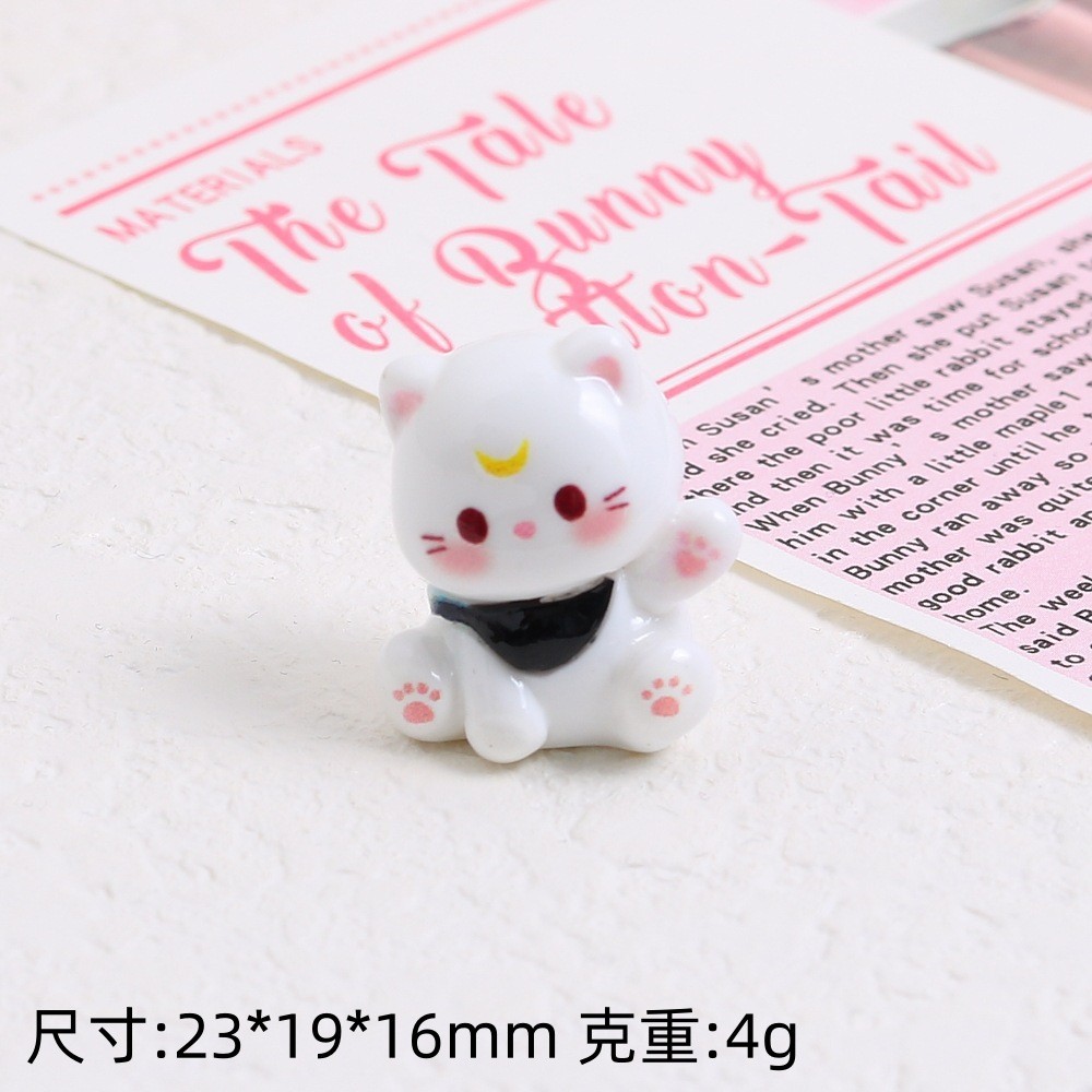 แมวโบกน่ารัก 3D อุปกรณ์เสริมผม DIY กาวครีม แม่เหล็กติดตู้เย็น วัสดุตกแต่งขายส่ง - รูปที่ 6