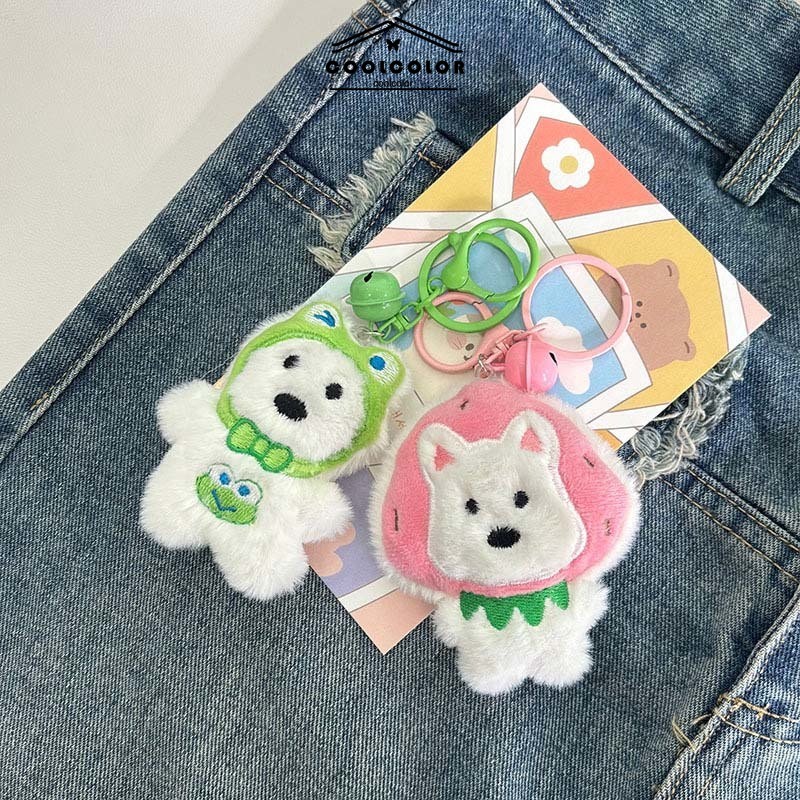 ในไทย💖พวงกุญแจลูกสุนัขจี้รูปการ์ตูนน่ารักกระดิ่ง ผ้ากํามะหยี่ขนนิ่ม สําหรับห้อยกระเป๋า และนักเรียนของขวัญ.COD - รูปที่ 4