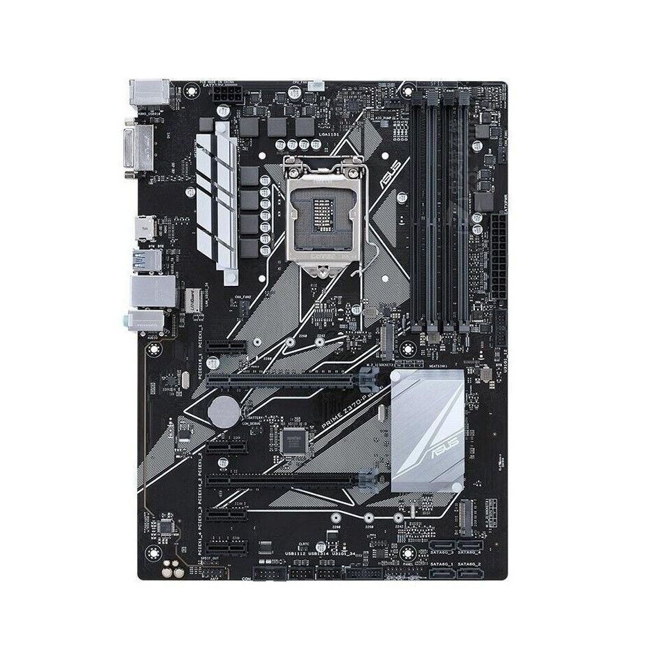 ASUS PRIME Z370-P ATX เมนบอร์ด LGA1151 Z370 DDR4 M.2 พร้อม I/O Shield ใช้ทดสอบการทํางาน