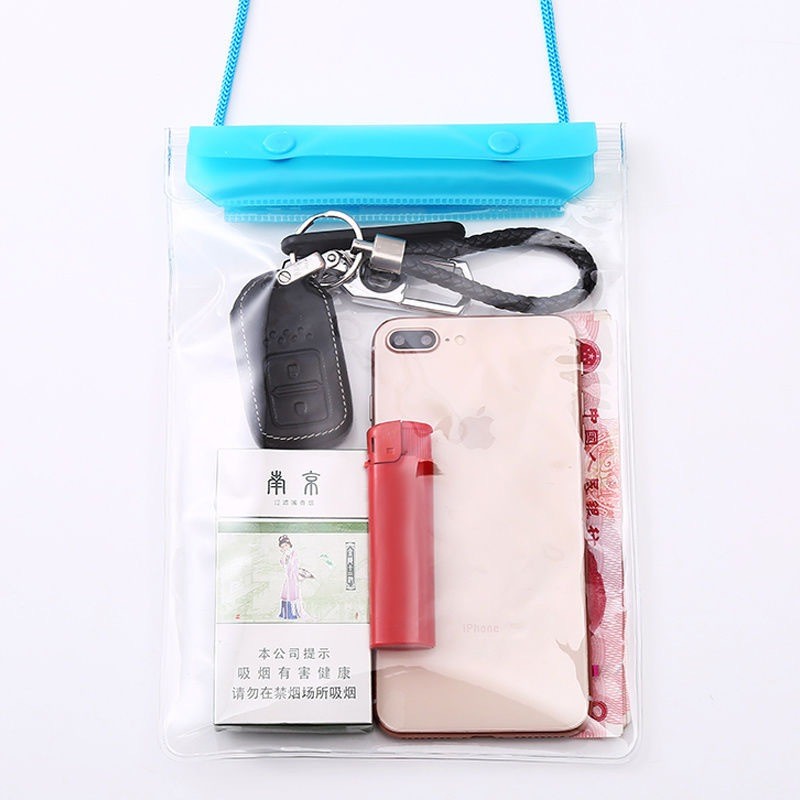 ซองกันน้ำ 17✖️28cm กระเป๋าใส่โทรศัพท์มือถือ  ถุงลมนิรภัยเป่าลมว่ายน้ําดําน้ําชายหาด - รูปที่ 7