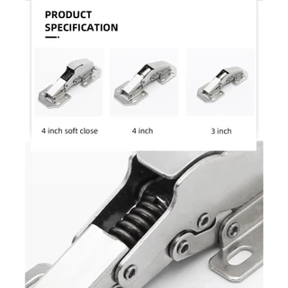 บานพับเฟอร์นิเจอร์ ประตูตู้ ตู้ บานพับหน้าต่าง ขนาด 3", 4" ,4"Soft Close