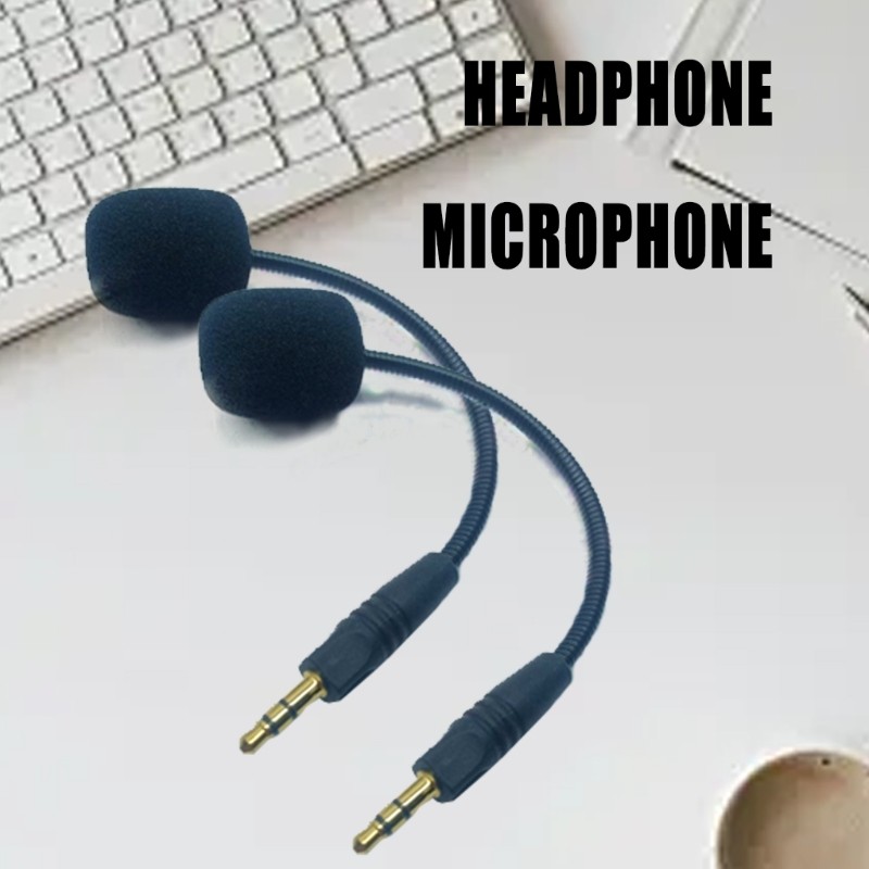 Vivi ไมโครโฟนหูฟัง 3 5 มม.ชาย 3 ส่วน Mic Boom พร้อมฟองน้ําสําหรับ G5BT ชุดหูฟังเปลี่ยนอุปกรณ์เสริม