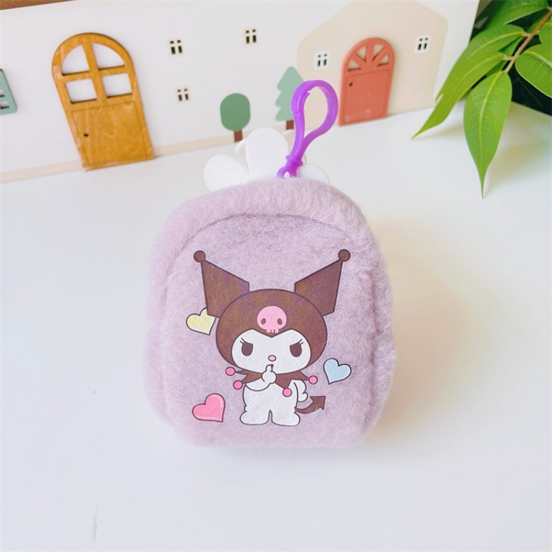บวก ตุ๊กตาสามารถแขวนกระเป๋าใส่เหรียญสาวหัวใจ คุโรมิ กระเป๋าสตางค์หลวมการ์ตูนสร้างสรรค์เหรียญลิปสติกกระเป๋าเก็บ