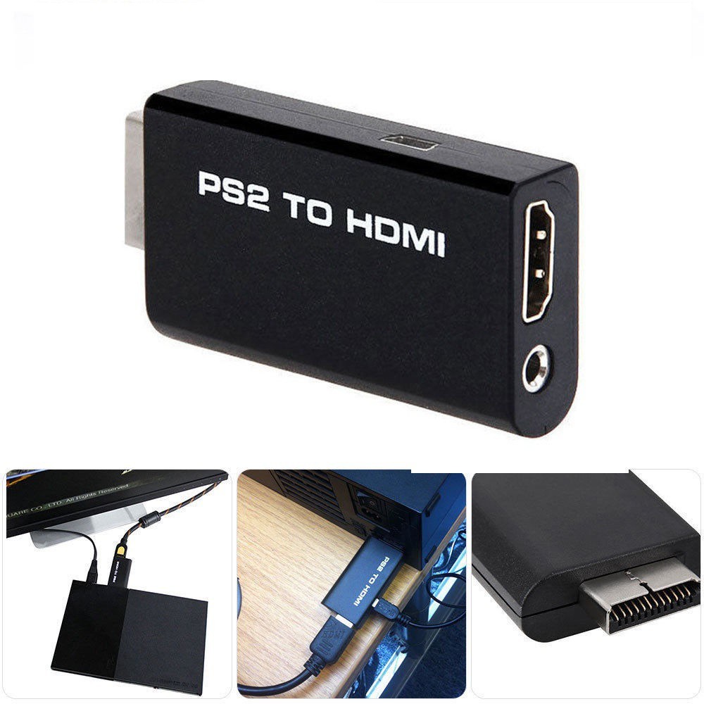 อะแดปเตอร์แปลง PS2 เป็น HDMI พร้อมตัวแปลง AV เป็น HDMI วิดีโอ HD เสียง