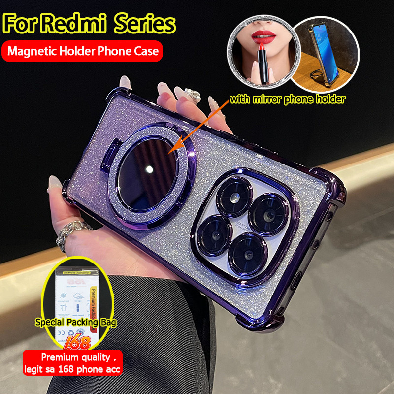 Redmi Note 14 Pro 5G Casing Redmi Note 14 Pro Plus Casing Clear Jelly เคสกันกระแทก Glitter luxury wi