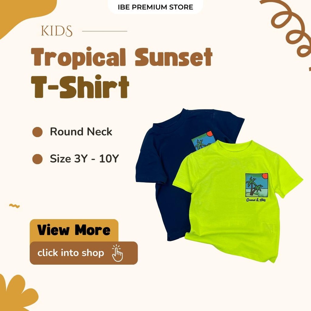 IBE Kids Boy OVS Limited Edition Special Tee - เสื้อเชิ้ตผ้าฝ้ายระดับพรีเมียมพร้อมพิมพ์ลายด้านหลังพิ