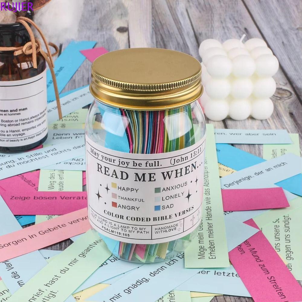 RUJIER Bible Verse Jar, Creative Bible Notes อ่านฉันเมื่อขวด, Gods Encouragement Emotions รู้สึกการ์
