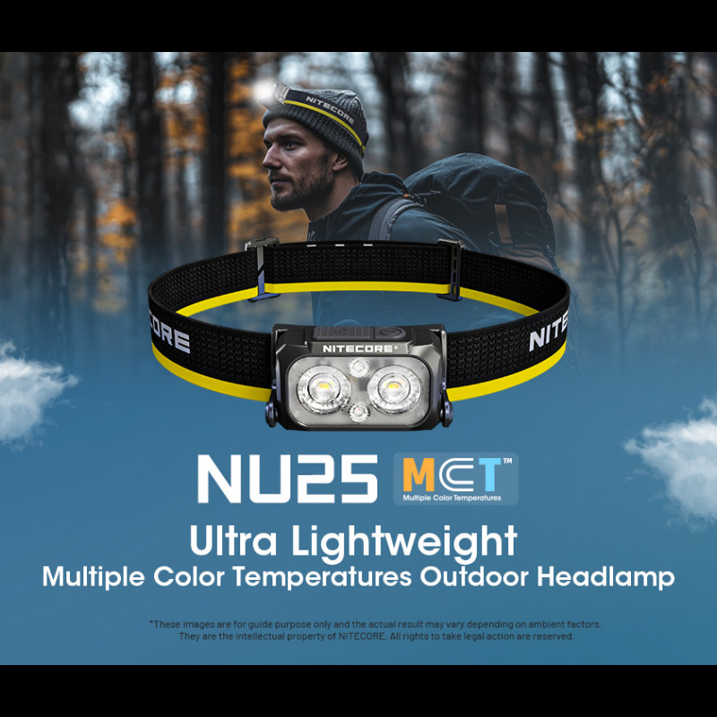 ไฟหน้า NITECORE NU25 MCT USB-C ความสว่างสูงถึง 400 lumens โยนได้ไกล 132 เมตร มาพร้อมสีแสงทั้งขาวและแดง เหมาะสำหรับการวิ่งกลางแจ้ง – โปรปัง